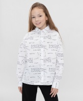 Блузка белая с принтом Button Blue, школьная форма для девочек  фото, kupilegko.ru